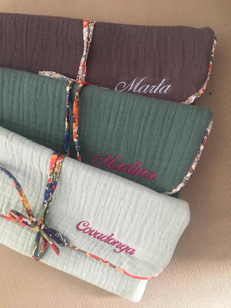 Cotton LIBERTY Flower Pattern Jewelry Case travel.