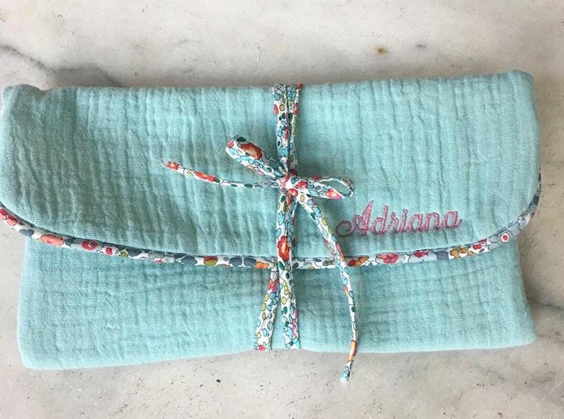 Cotton LIBERTY Flower Pattern Jewelry Case travel.