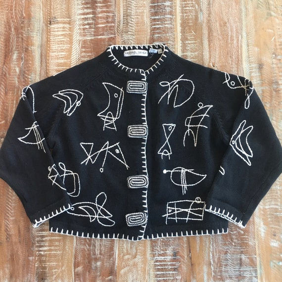 Michael Simon vintage abstract graphic sweater