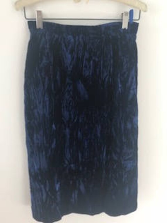 Vintage Paddy Campbell Royal Blue Crushed Velvet S