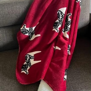 Manta sueca con diseño de caballo de Dala, patrimonio cultural