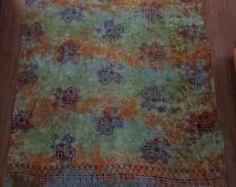 Vintage 1990s Lightweight Batik Style Textile