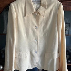 Vintage Charlotte Neuville Pure Wool Winter Jacket - Size 10