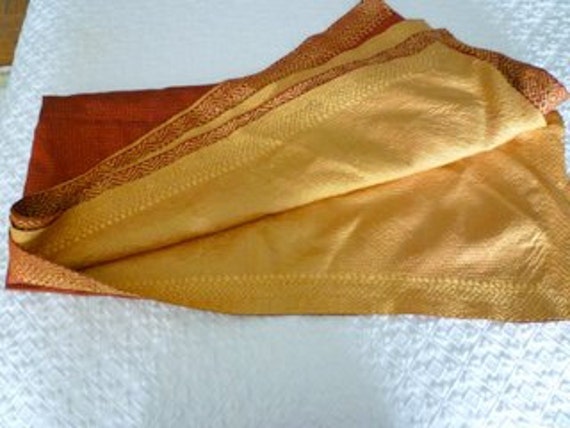 Vintage Silk Handwoven Shawl or Coverlet from Ban… - image 3