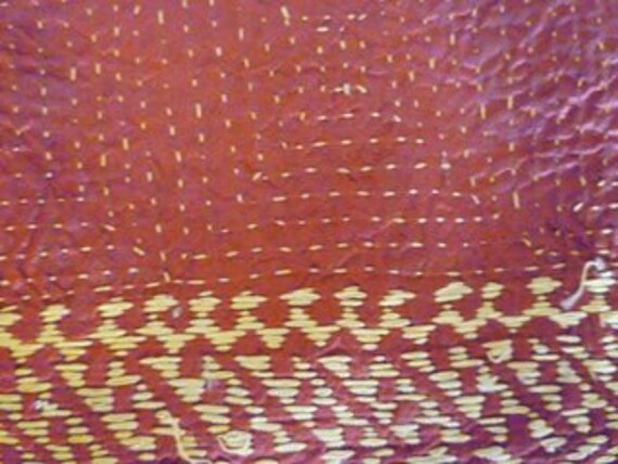 Vintage Silk Handwoven Shawl or Coverlet from Ban… - image 2