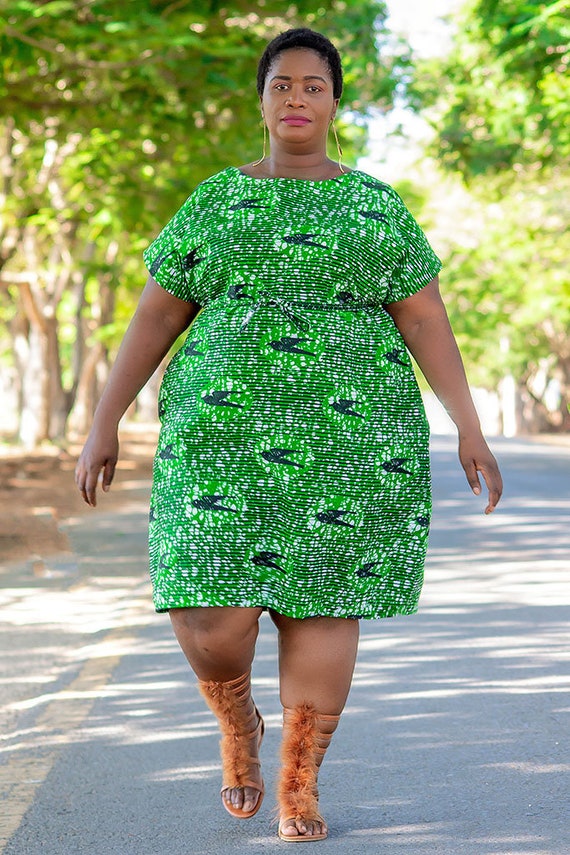Plus Size African Women Dress with Sleeveless and Sides Etsy