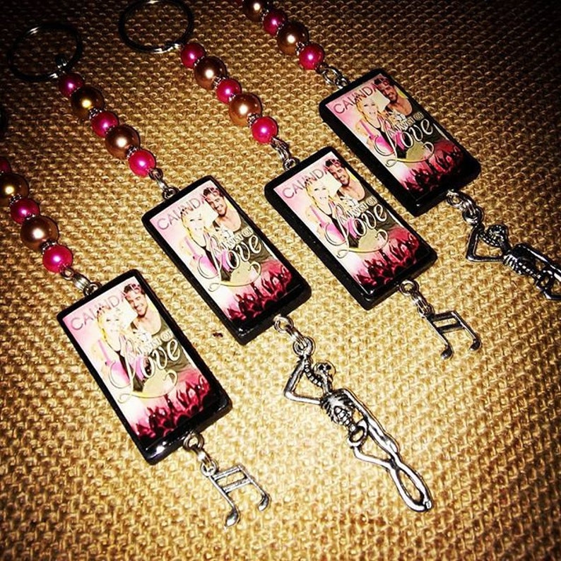 Set of 5 Keychain 3 Personalized Author Swag Etsy