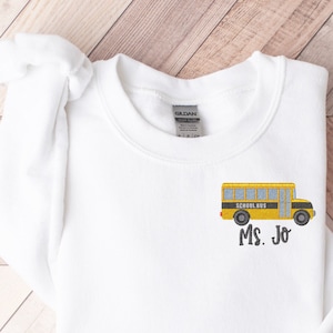 Embroidered Pullover for School Bus Driver - Personalized bus driver gifts - Unique gifts for bus driver