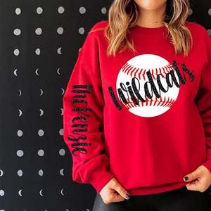 Custom Baseball Hoodie Sweatshirt -  Custom Softball Sweatshirt Hoodie - Choose your Garment - Sleeve Name - Unique Sports Gift
