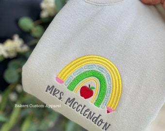 Embroidered Pullover for Teachers - Custom Fleece for teachers - Teacher gifts - Unique teacher gifts