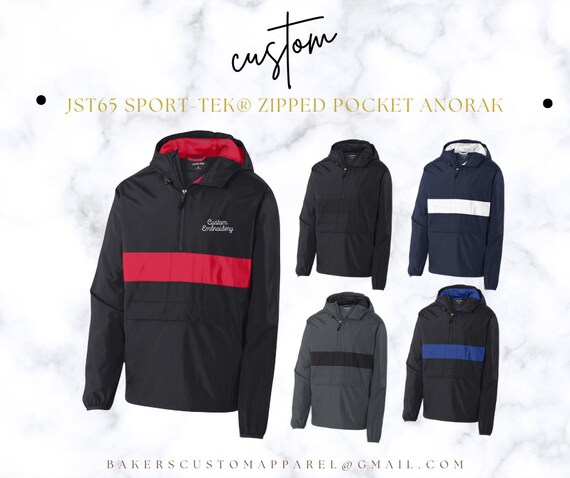 Zipped Pocket Anorak Custom Embroidery 