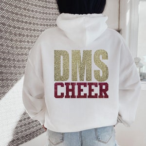 Glitter Cheer Hoodie - Custom Teamwear Hoodie - Glitter Pullover for Cheer or Dance Team - Hoodie - Crewneck - Quarter zip - Unique Gifts