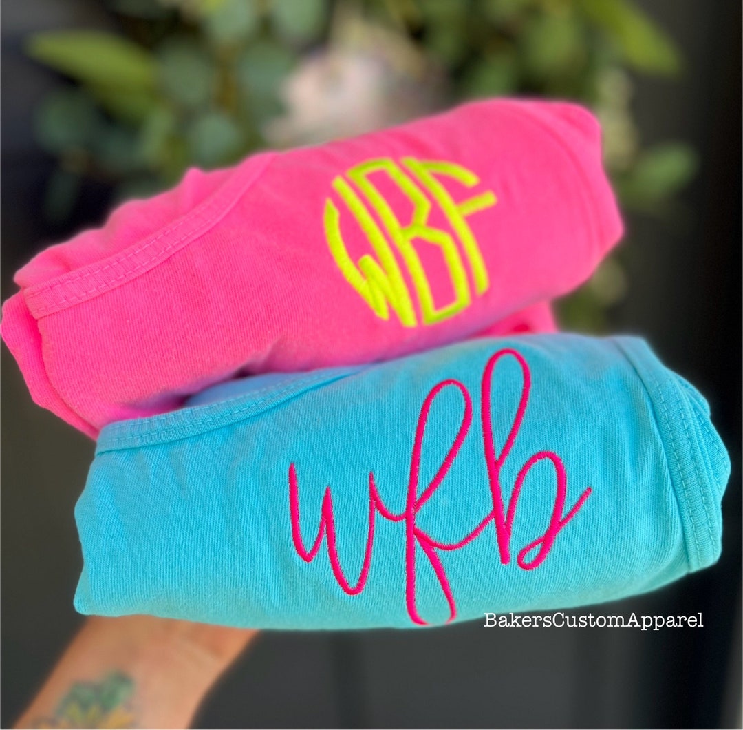 Monogrammed Comfort Color Tank Top Etsy