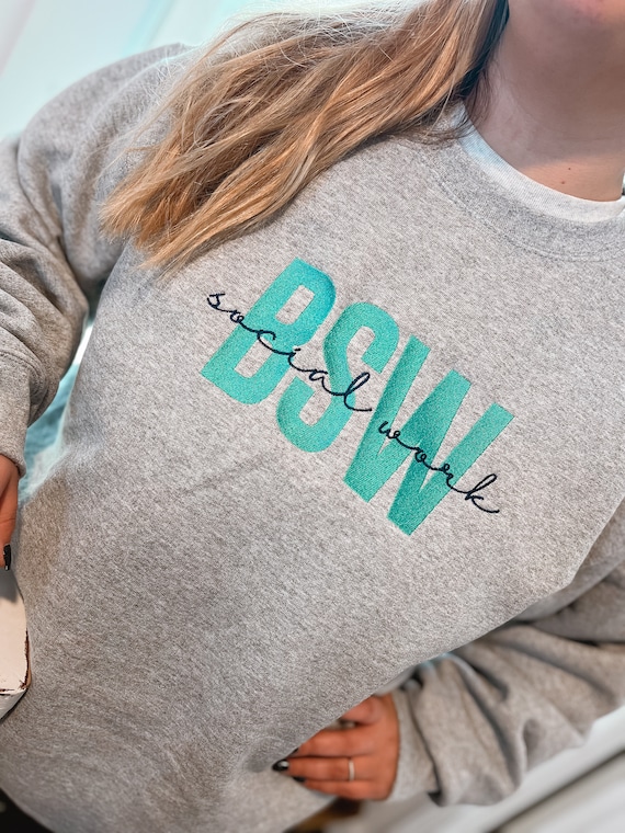 College Major Embroidered Pullover College Colors Custom College Sweatshirt Etsy