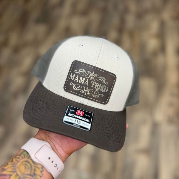 Mama Leather Patch Hats - Etsy