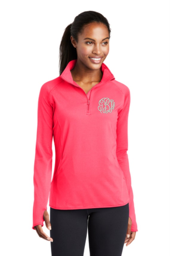 LST850 Sport-Tek® Ladies Sport-Wick® Stretch 1/2-Zip Pullover, Monogrammed Ladies quarter zip, Ladies clothing