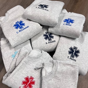 Embroidered Paramedic Pullover Fleece - Choose your Colors - EMT EMS Embroidered Gifts