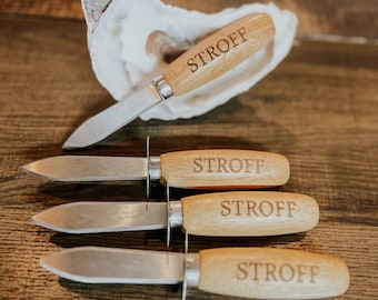 Custom Oyster Knives, Wedding Gifts, Oyster Knife with name Sold individually or in a set of 4 and 6