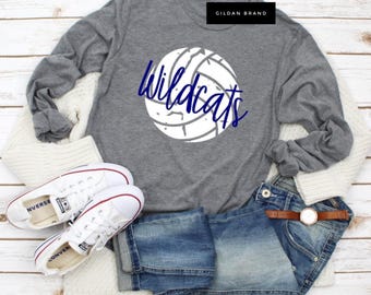 Custom Volleyball Team Spirit Shirt: Distressed Design