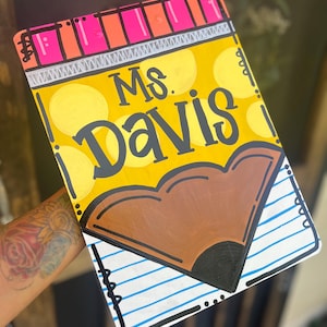 Personalized teacher clipboard - Hand painted teacher gifts - Back to School Gifts