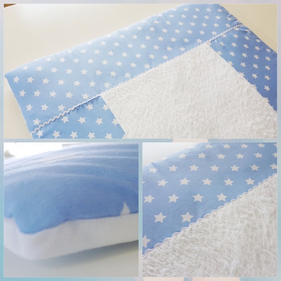 Changing Mat Light Blue Star Terry 85 X 75 Cm Etsy