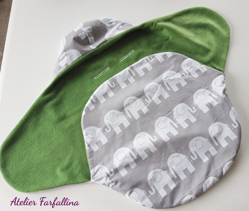Impact blanket for baby seatPuckdecke Elephant
