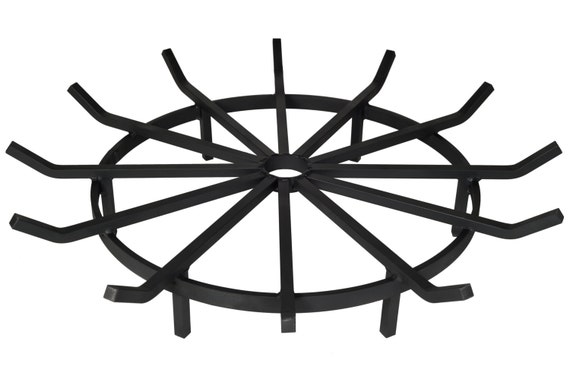 Heavy Duty 28 Inch Wagon Wheel Firewood Grate For Fire Pit Etsy