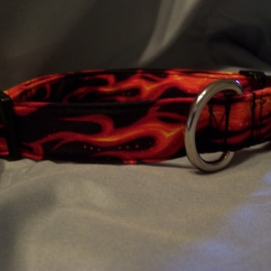 Red Flame Dog Collar Sammy&#39;s Chemo Collar