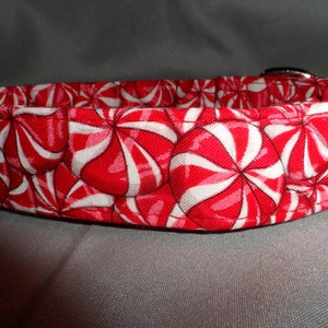 Candy Peppermint Christmas Dog Collar image 1