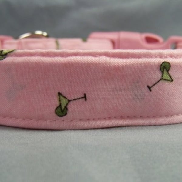 Preppy Pink Martini Dog Collar