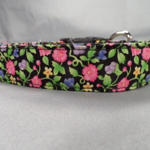 Bright Spring Flowers Girl Dog Collar