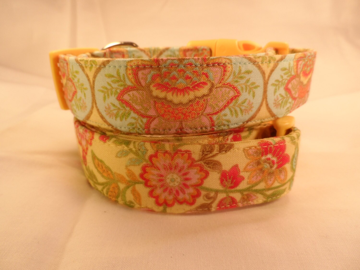 Fancy Dog Collar Flowers in Yellow and Blue Etsy