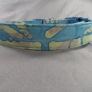Dog Days Blue Bamboo Batik Collar