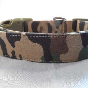 Camo Dog Collar, Classic Camouflage Dog Collar for Girls or Boys