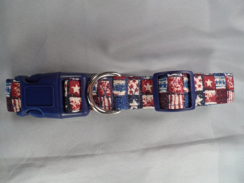 Red White and Blue American Patriotic Dog Collar image 3