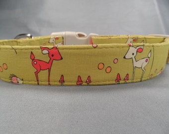 Woodland Animals Dog Collar