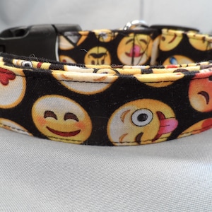 Emoji Dog Collar, Cute Boy Dog Collar or Girl Dog Collar