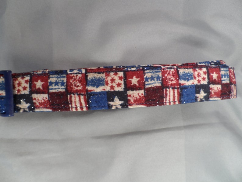 Red White and Blue American Patriotic Dog Collar image 2