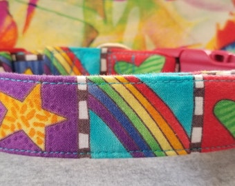 Stars and Rainbows Dog Collar