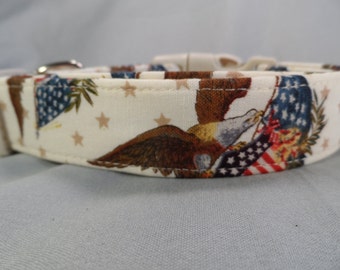 Patriotic Eagles Dog Collar