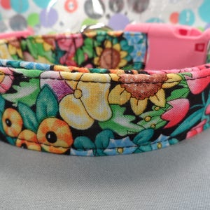 Funky Dog Collar Collar, Bright Flower Splash, Girl Dog Collar