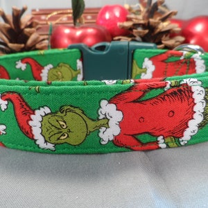 Christmas Dog Collar, Cute Green Christmas Collar, Boy or Girl
