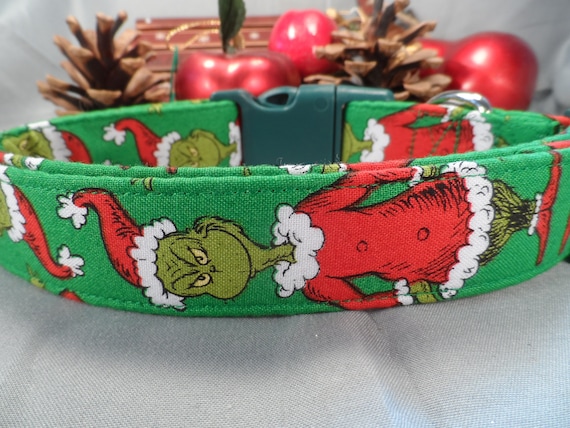 Christmas Dog Collar Cute Green Christmas Collar Boy or Girl 