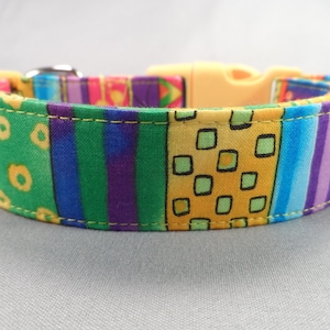 Dog Collar Psychedelic Dog Days Stripe