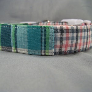 Colorful Pastel Madras Dog Collar