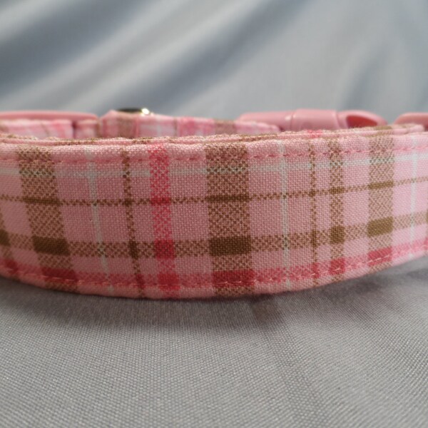 Tan Plaid Dog Collar Etsy