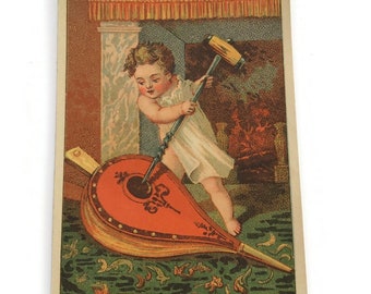 Antieke Franse reclame Chromo Trade Card,