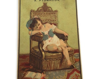 Antieke Franse reclame Chromo Trade Card,