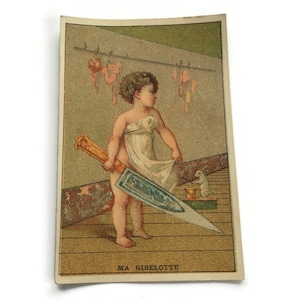 Antieke Franse reclame Chromo Trade Card, afbeelding 1