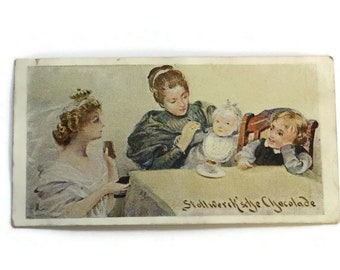 Vintage German Advertising Trade Card - Stollwerck Chocolade -